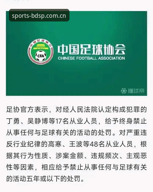 全球体育赛事资源 3大信号解读足协第三批禁足名单,65名足球从业者的终局警示